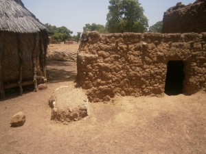 Chicken and goat pens in rural Burkina Faso, West Africa